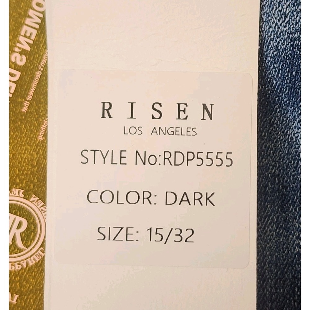 RISEN High Rise Relaxed Fit Skinny Jeans 28" Inseam Womens Size 15/32 NEW - Picture 5 of 12
